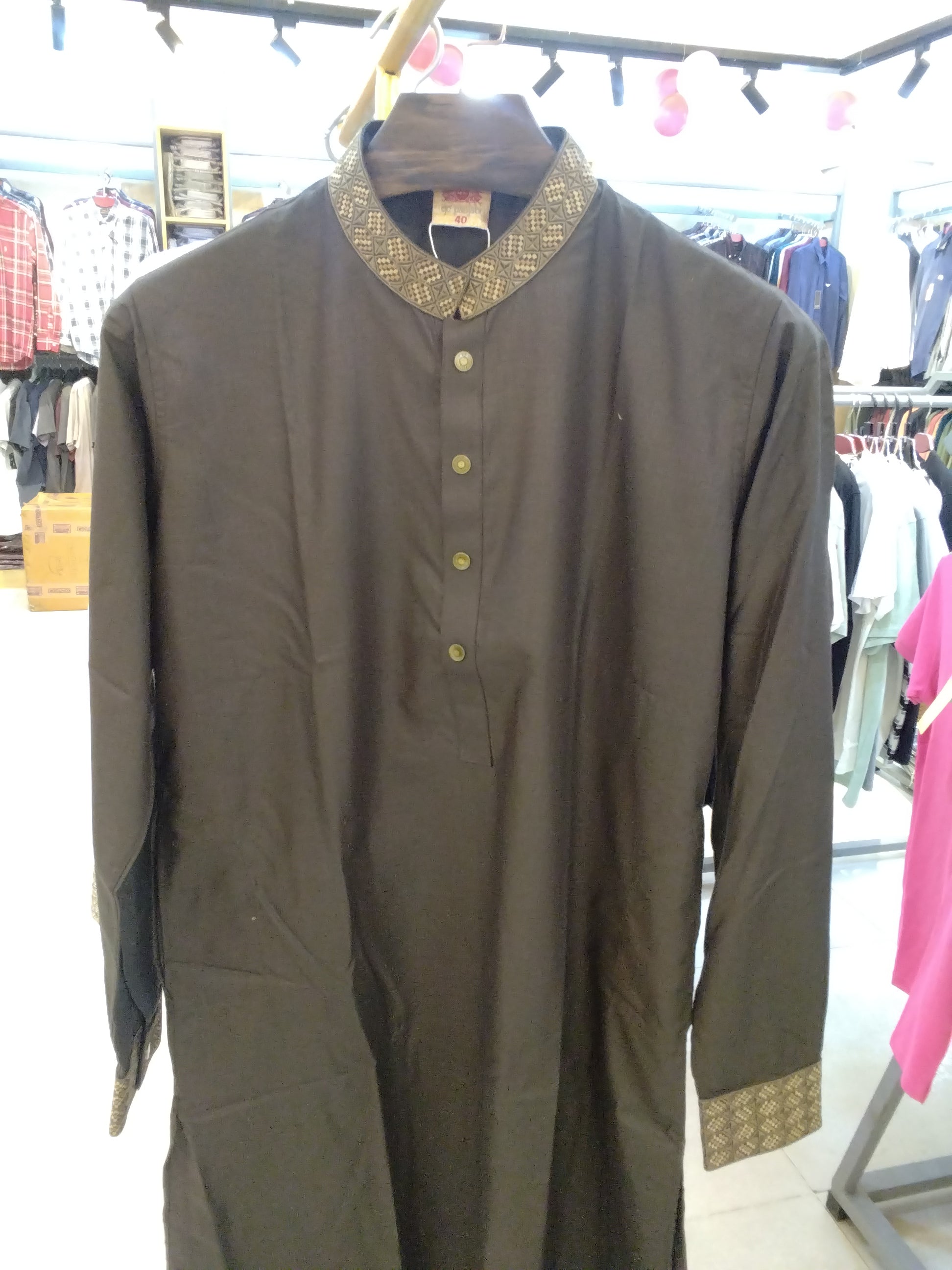 Premium Luxury Embroidered Panjabi with Embroidered Cuffs 104