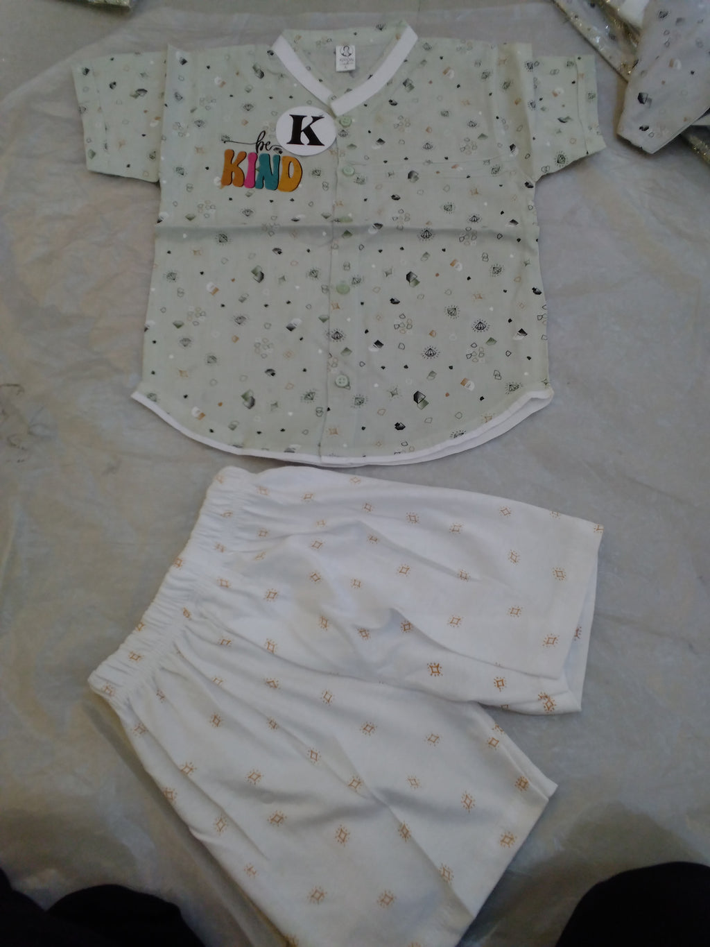 Boys “Be Kind” Printed Summer Shirt & Shorts Set 123