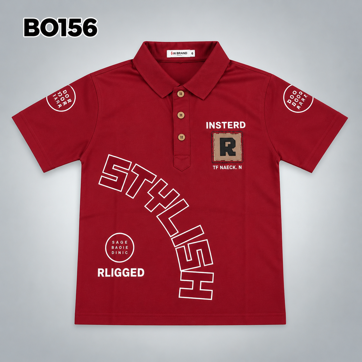 Boys Print Polo T-Shirt BO156