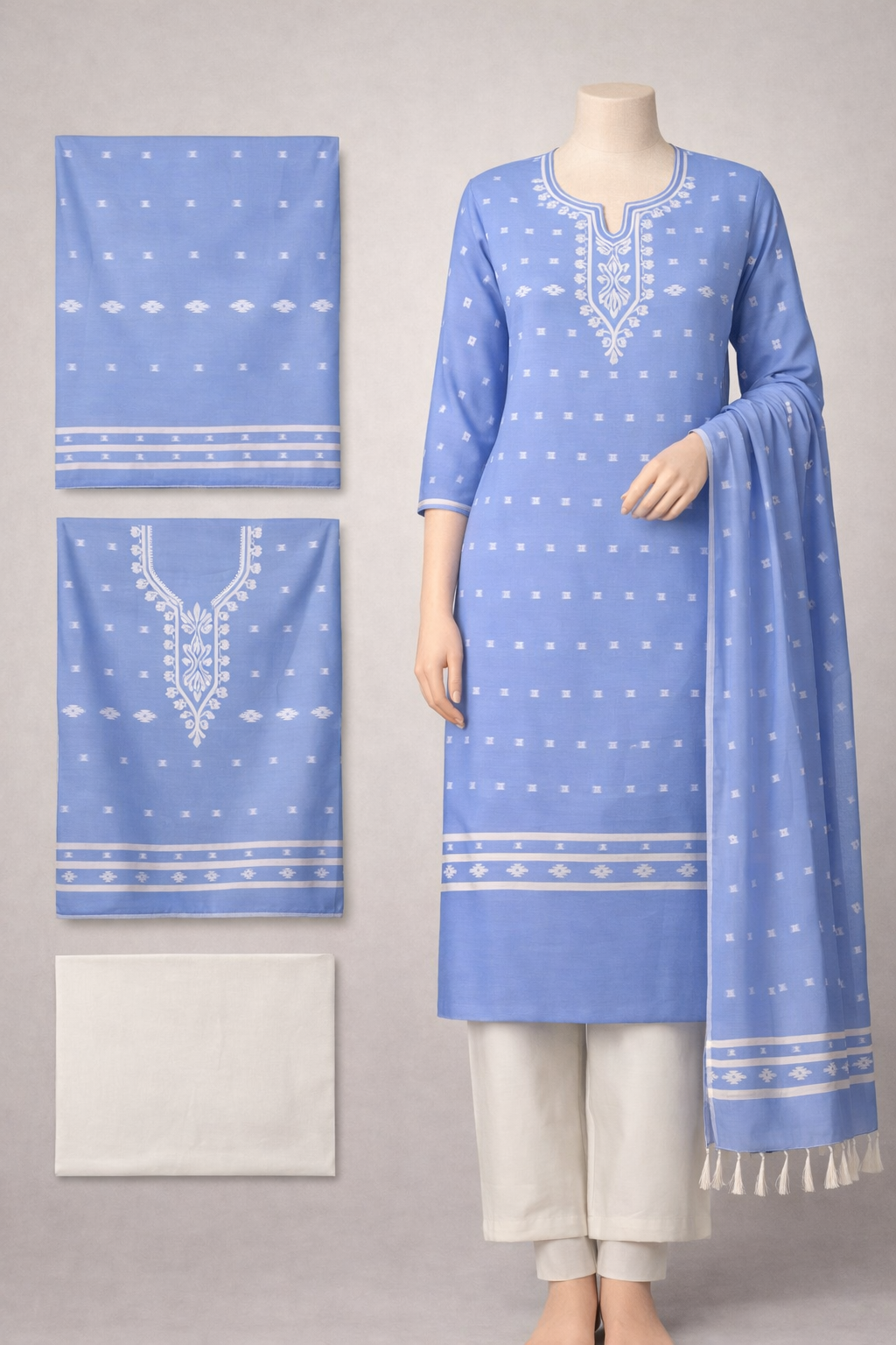 Half Silk Three Piece-C60