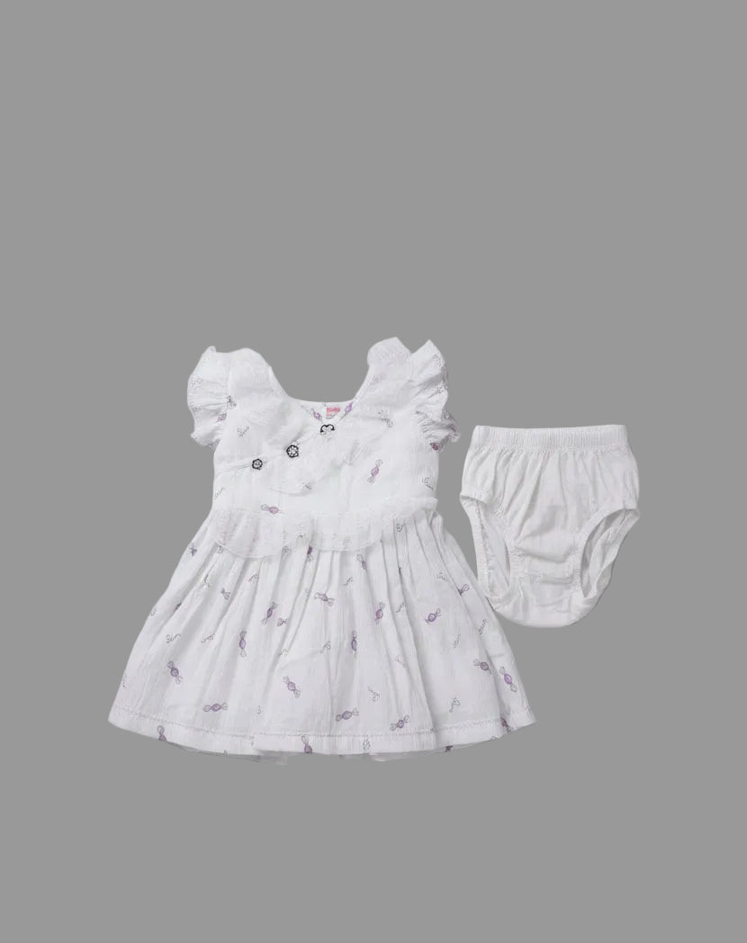 Girls Ruffle Cotton Dress Set 190