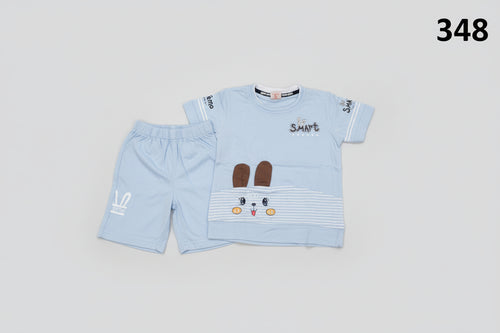 Baby Cute Bunny Face T-Shirt & Shorts Set 348