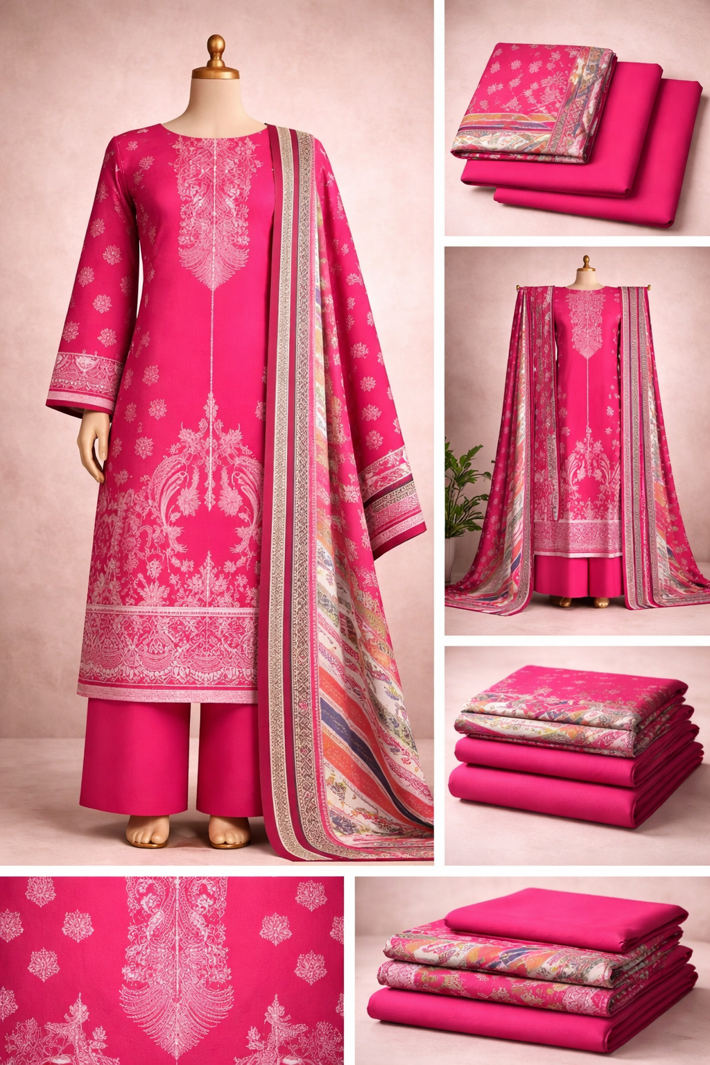 Premium Floral Unready Three Piece-C135