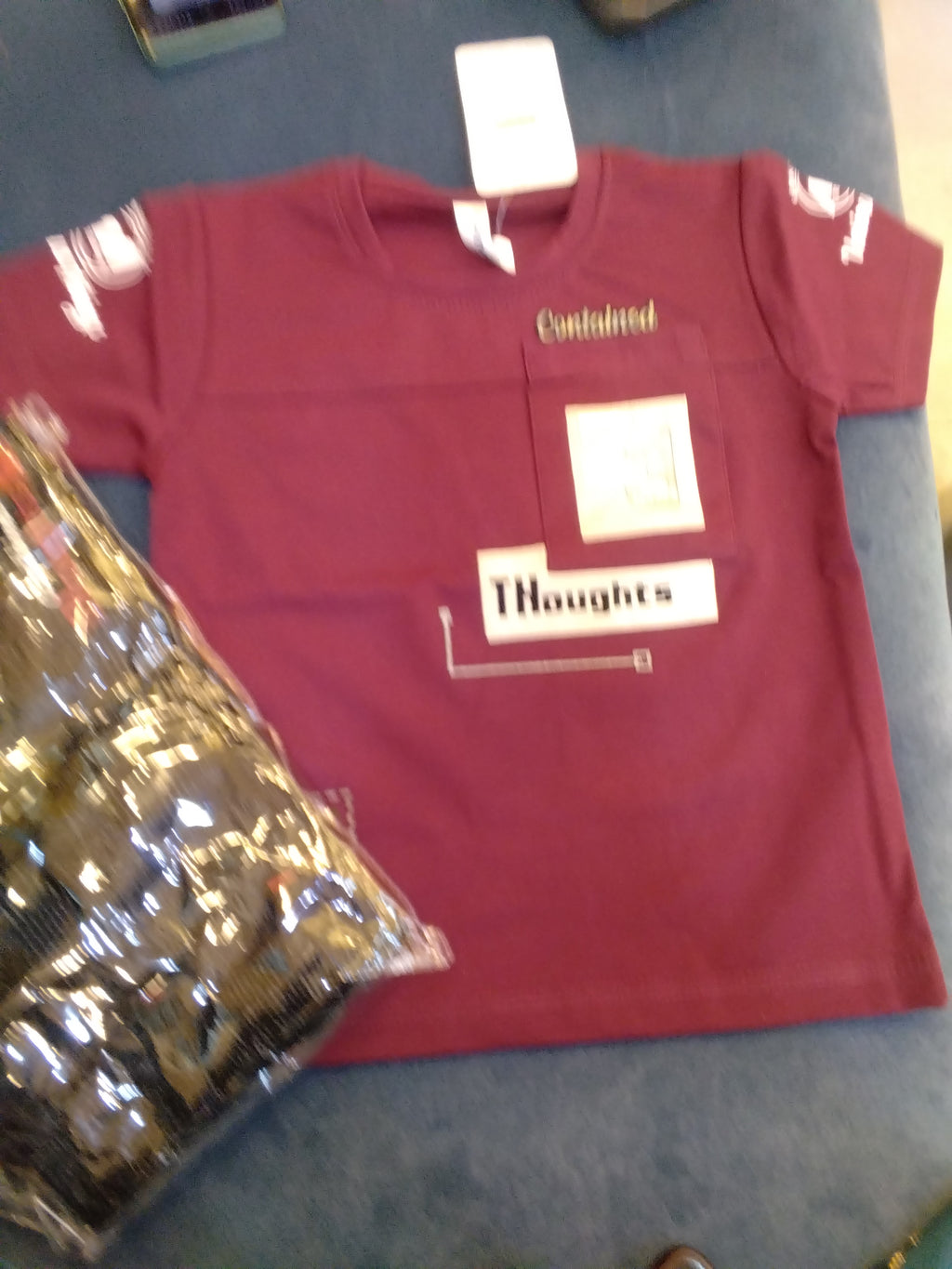 Kids Printed T-Shirt & Shorts Set – “Contained Thoughts” Design.262.
