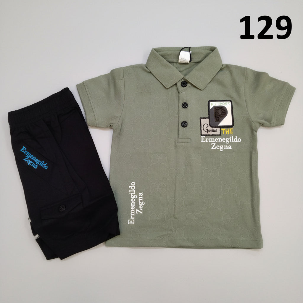 Boys Premium Polo T-Shirt & Pant Co-Ord Set 244