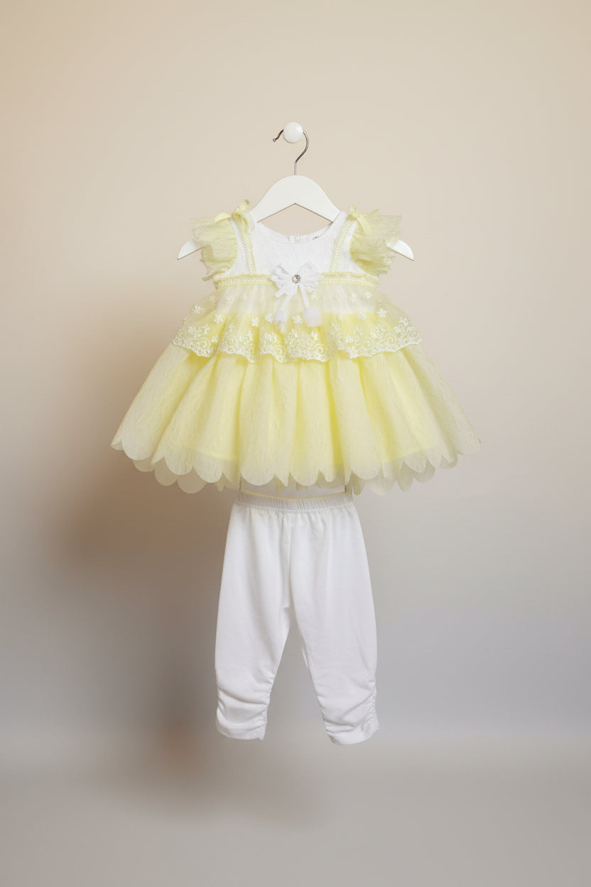 Baby Girls Party Dress Set with Leggings 180