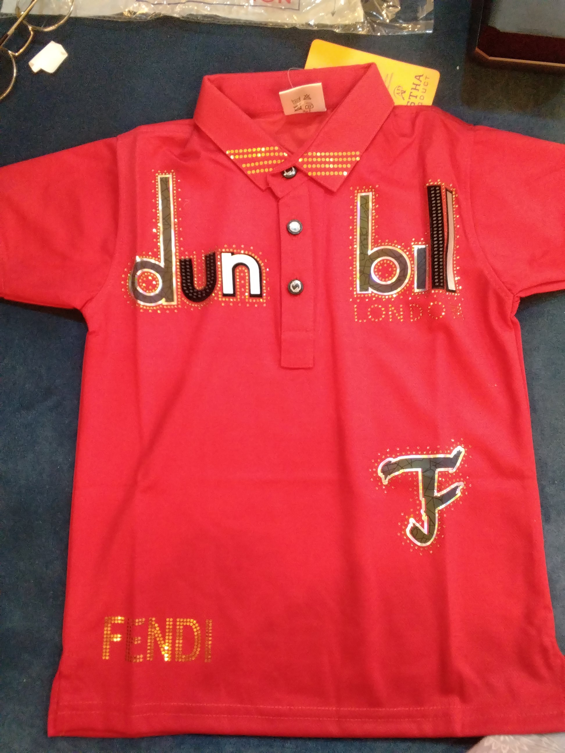 Kids Premium Polo T-Shirt – Dun Bill Printed Design 246