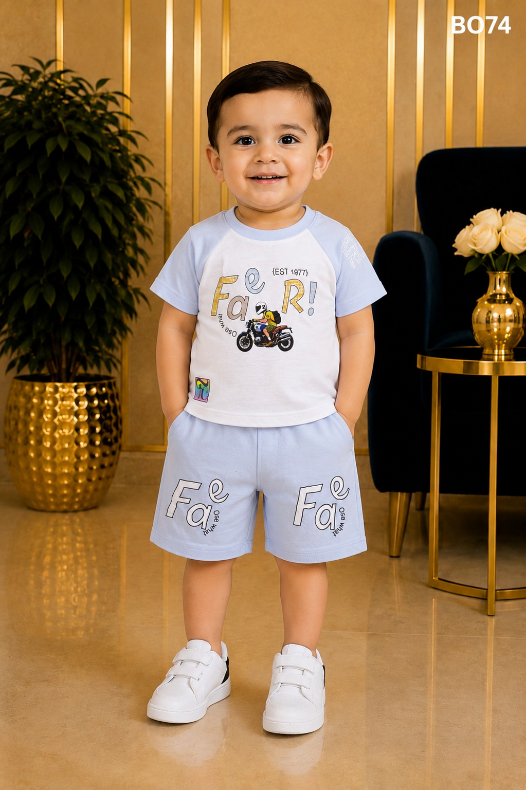 Boys’ Premium T-Shirt & Shorts Set-BO74