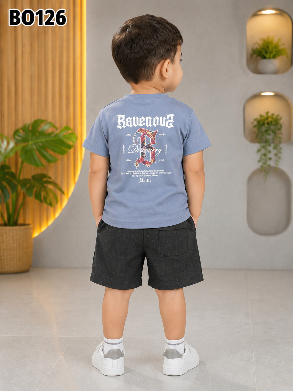 Premium Boys Graphic T-Shirt & Shorts Set-BO126