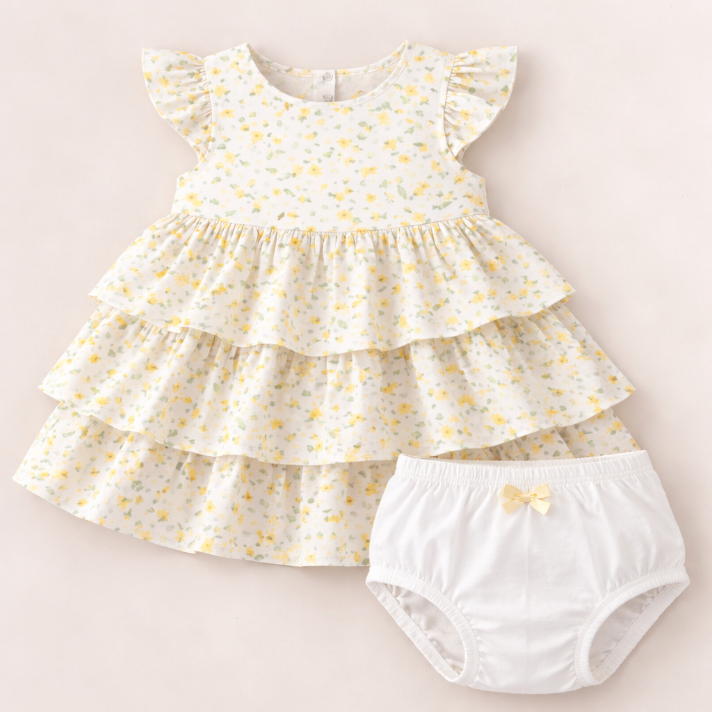 Baby Girls Elegant Embroidered Dress 262