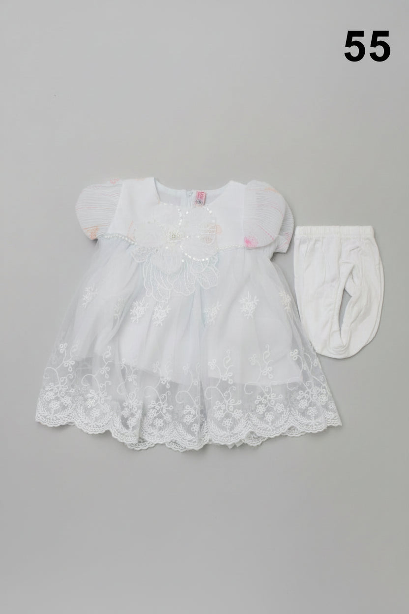 Girls Party Dress with Bloomers Set 55