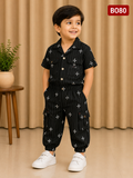 Premium Boys Stripe & Print Cargo Co-Ord Set _BO80