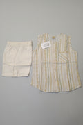 Baby Boys Sleeveless Kurta Pajama Set – Striped Design 178