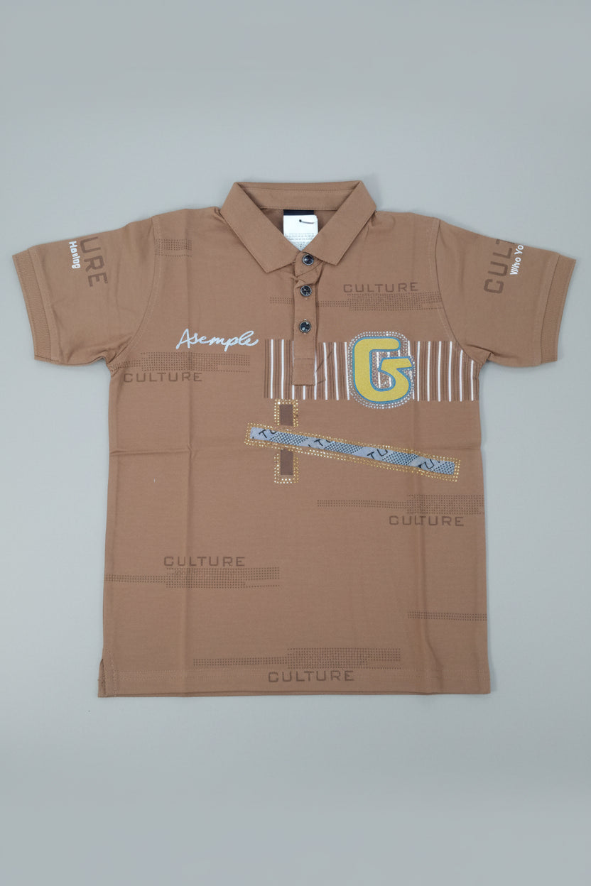 Boys Premium Graphic Polo T-Shirt – Culture G Print Edition 294