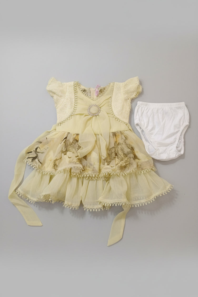 Baby Girls Embroidered Party Dress Set with Bloomer 189