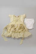 Baby Girls Embroidered Party Dress Set with Bloomer 189