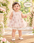 Premium Floral Embroidered Frock & Bloomer Set for Baby Girls – GD35