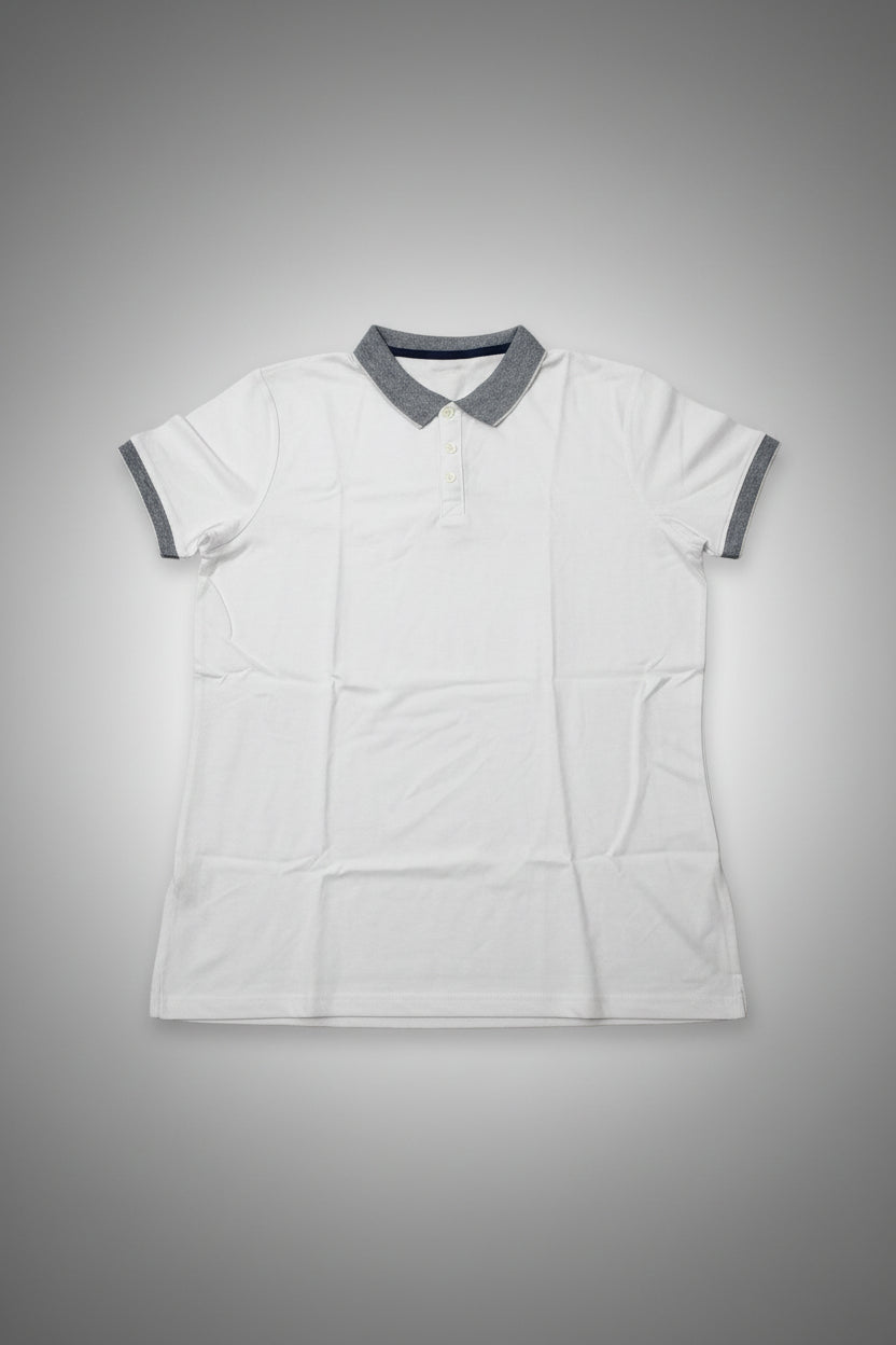 GATSBY Mens Polo T-shirt Inextenso White 989