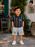 Boys Premium Striped Polo Shirt & Shorts Set – BO121