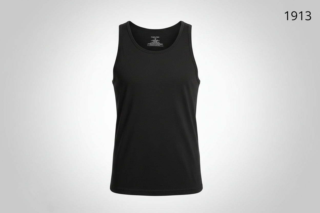 GATSBY Men’s Classic Cotton Sleeveless Tank Top 1913 Black
