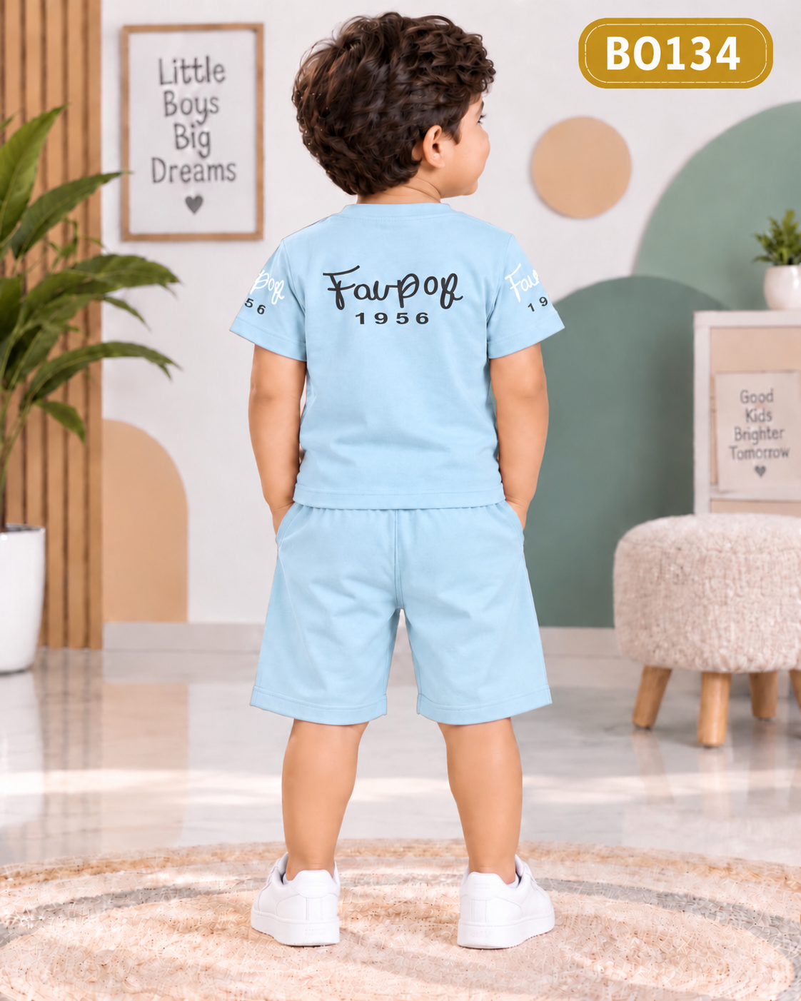 Boys  Graphic T-Shirt & Shorts  Set-BO134