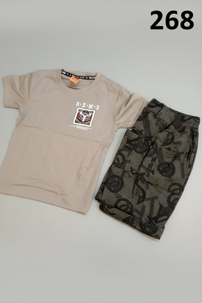 Boys D.E.M.E Graphic T-Shirt & Cargo Pant Set 268
