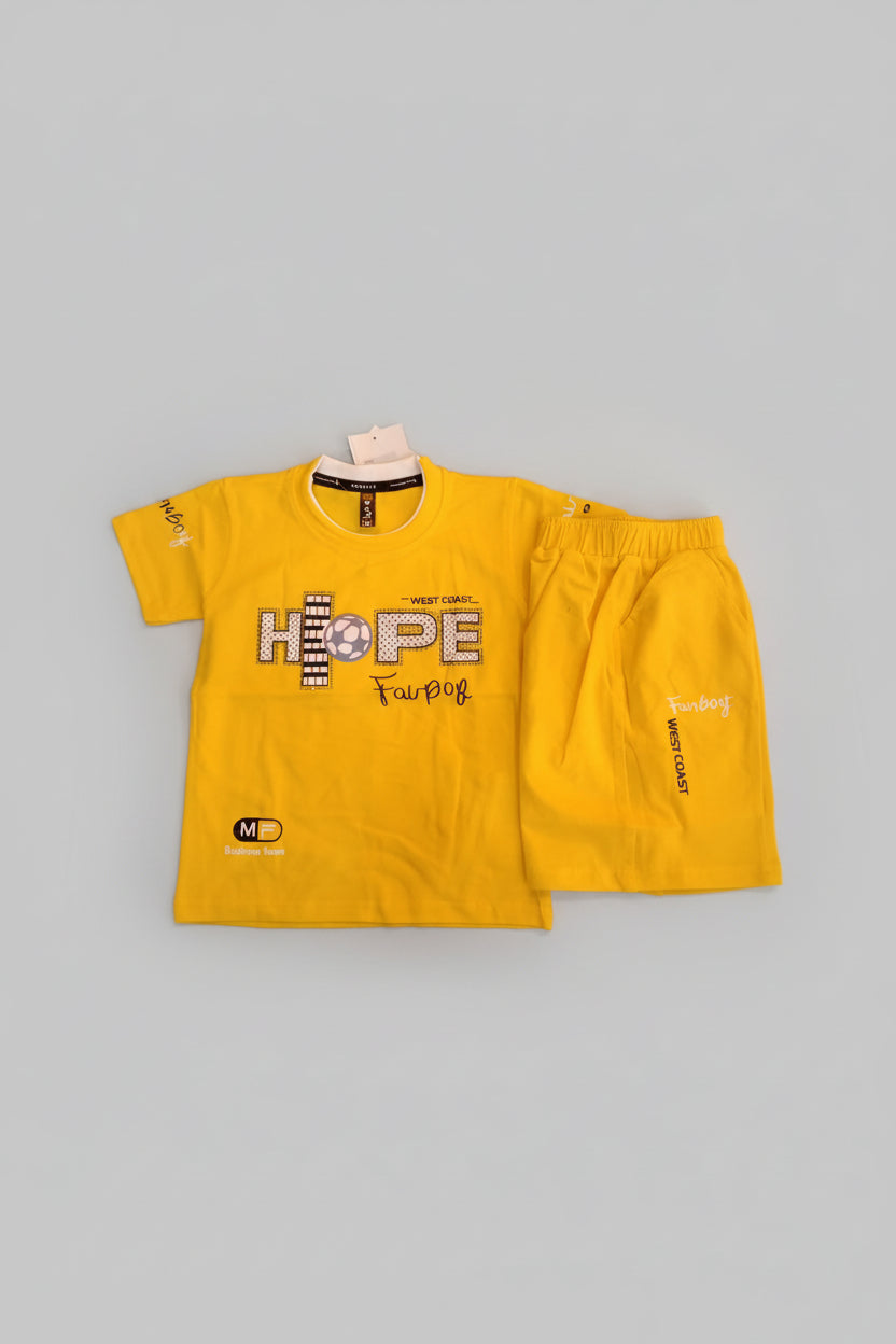 Kids HOPE Printed T-Shirt & Shorts Set 329