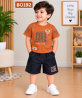 Boys Vintage Core Graphic T-Shirt & Denim Shorts Set – BO192
