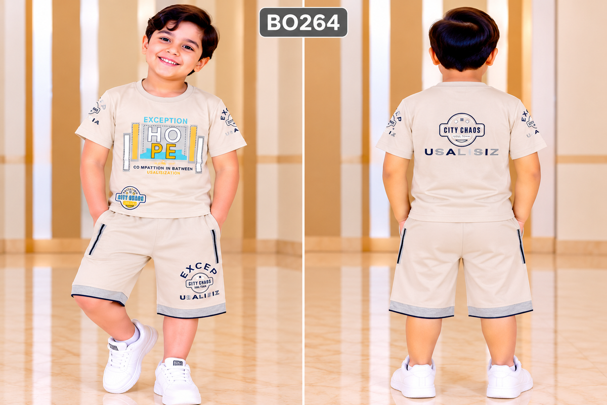 Boys Hope City Graphic T-Shirt & Shorts Set – BO264