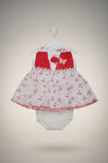 Baby Girl Floral Printed Dress Set with Bloomers 0092