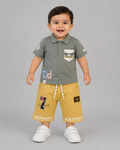Boys Polo T-Shirt with Chest Pocket Patch Design 359