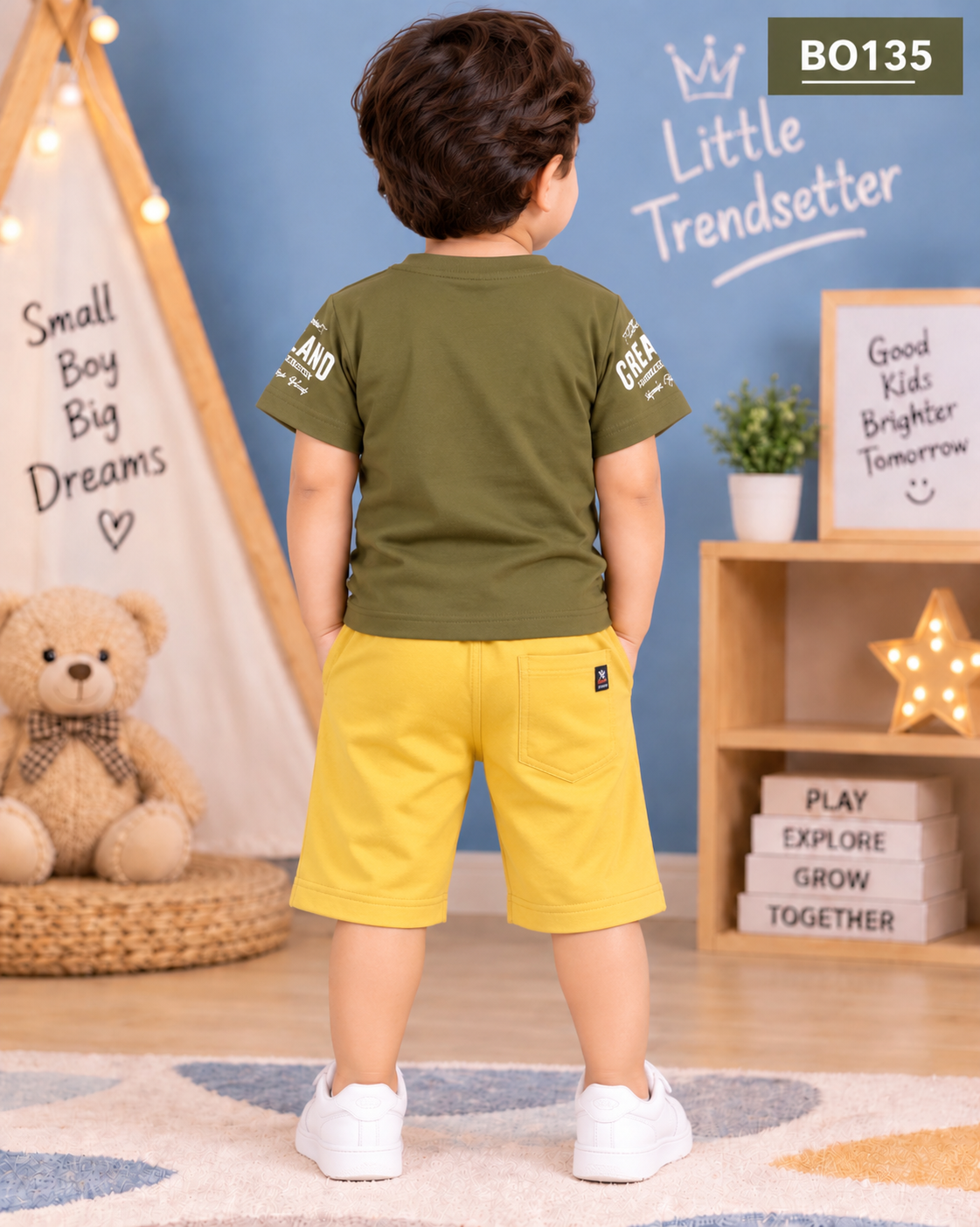 Premium Boys Graphic T-Shirt & Shorts Set-BO135