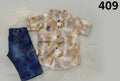 Boys Printed Short Sleeve Shirt & Denim.409