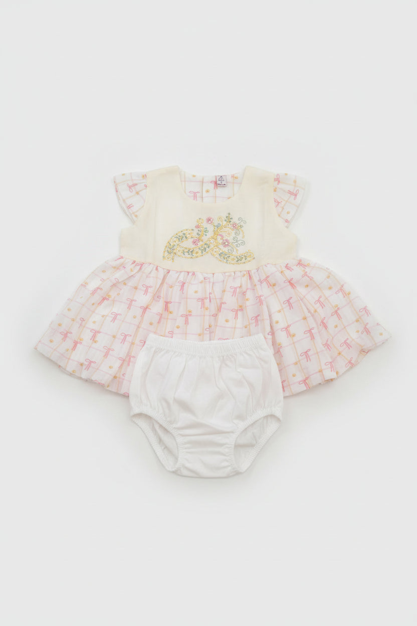 Baby Girls Elegant Embroidered Dress 249