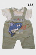 Baby Boys “Deep Sea Best Friends” Dungaree Set with T-Shirt.132.