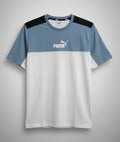 Mens Premium Blue & White T-SHIRT 010