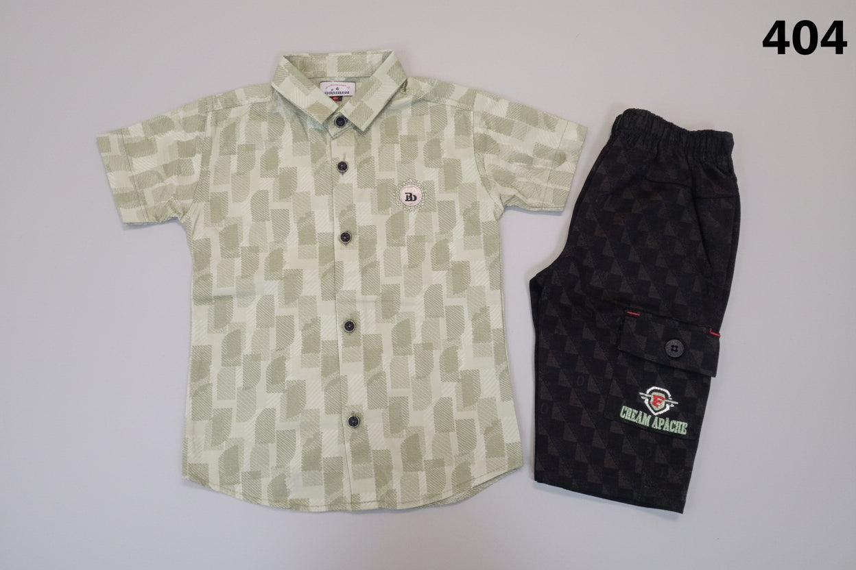 Kids Premium Printed Shirt & Pant Set 404