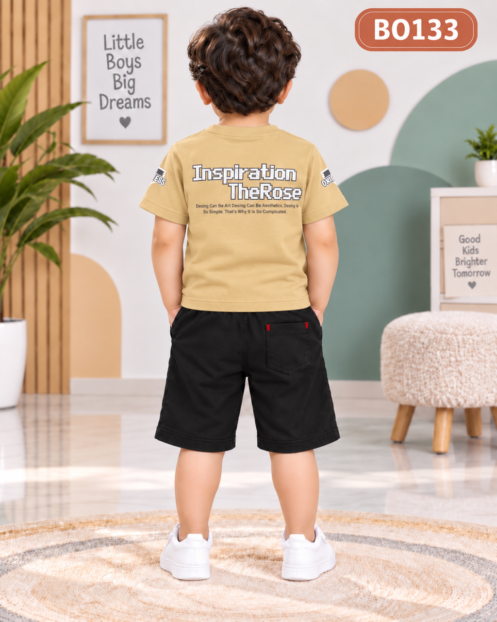 Boys Premium T-Shirt & Cargo Pant Set- BO133