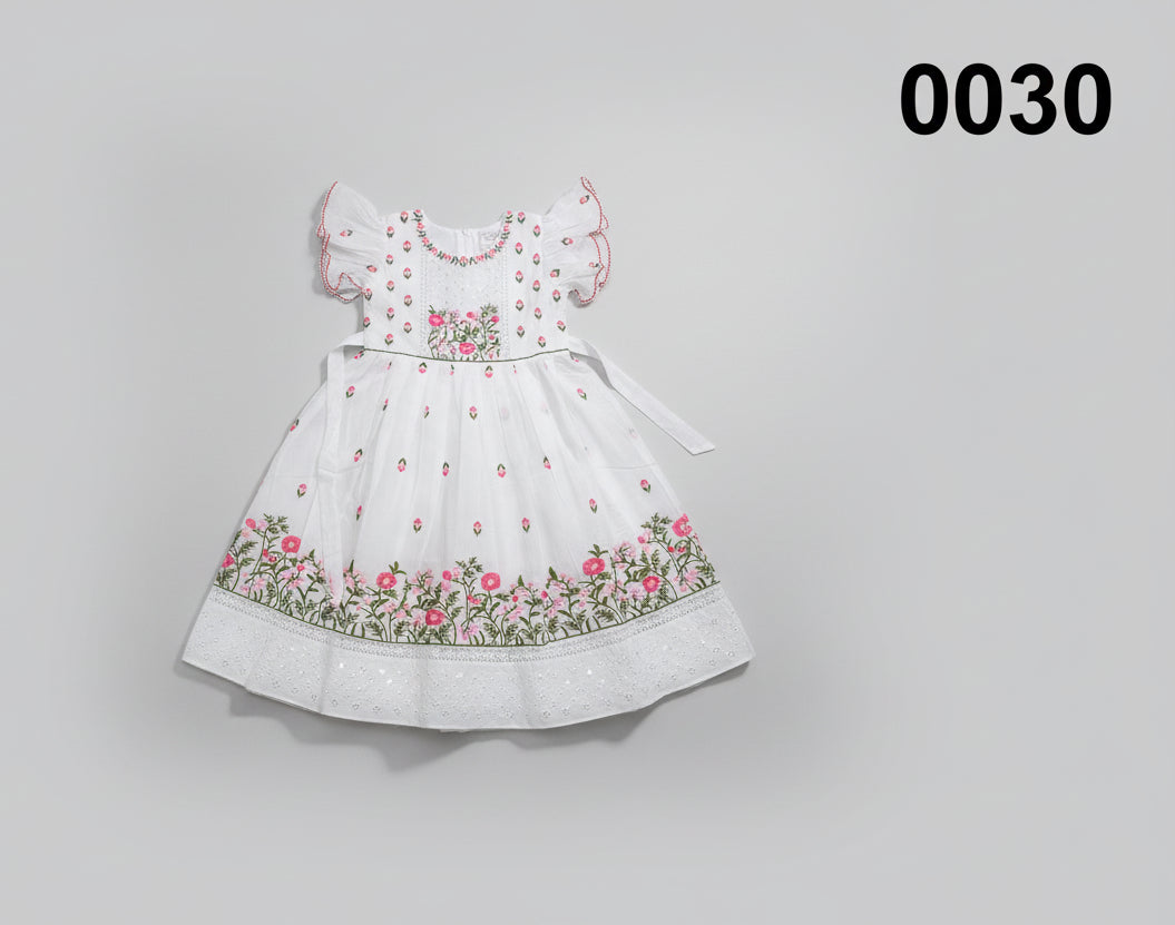 Girls Premium Floral Embroidered Party Dress 22