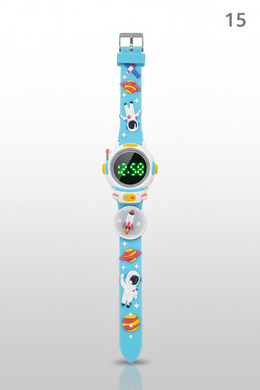 KW15 Kids Cartoon Silicone Strap Watch
