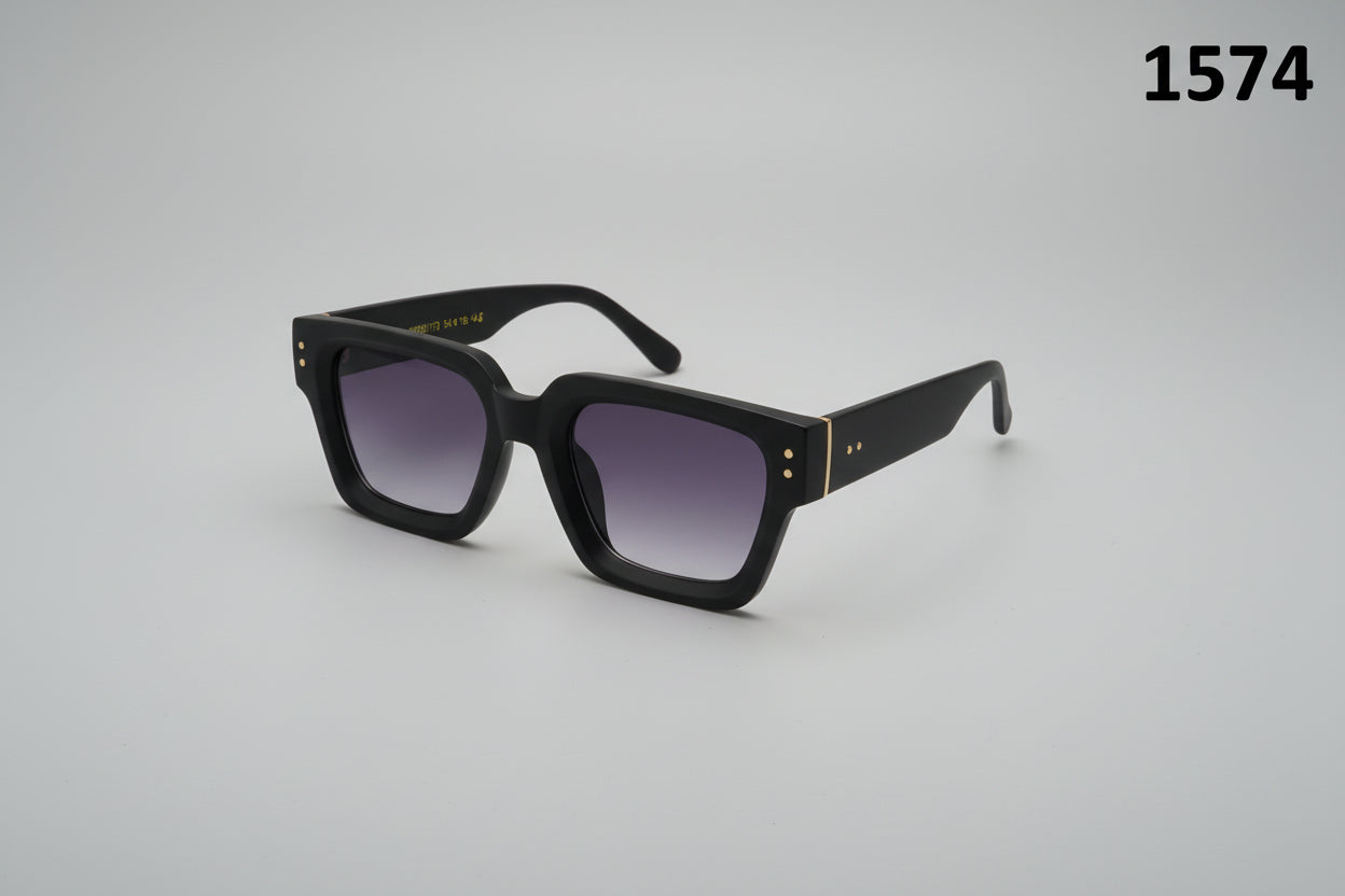 Classic Matte Square Frame Sunglasses 1574