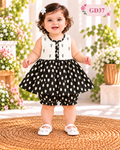 Girls’ Tulip Print Frock & Bloomer Set – GD37