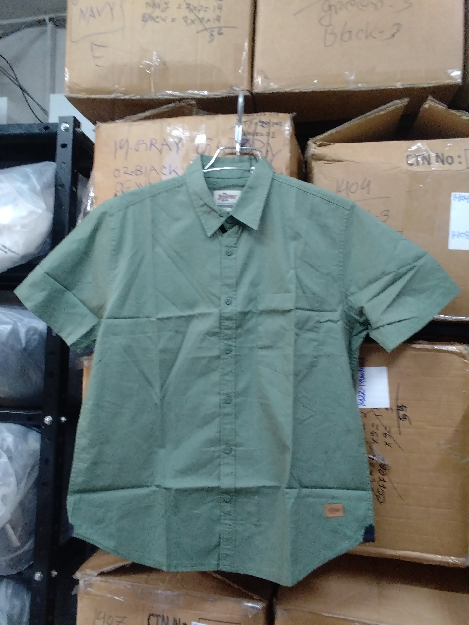 GATSBY Men's S/S Shirt_ Roadster Olive 4046