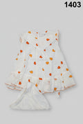 Baby Girls Heart Print Cotton Dress Set with Bloomers 1403