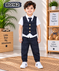 Kids Premium Waistcoat Shirt Pant Set with Tie BO162