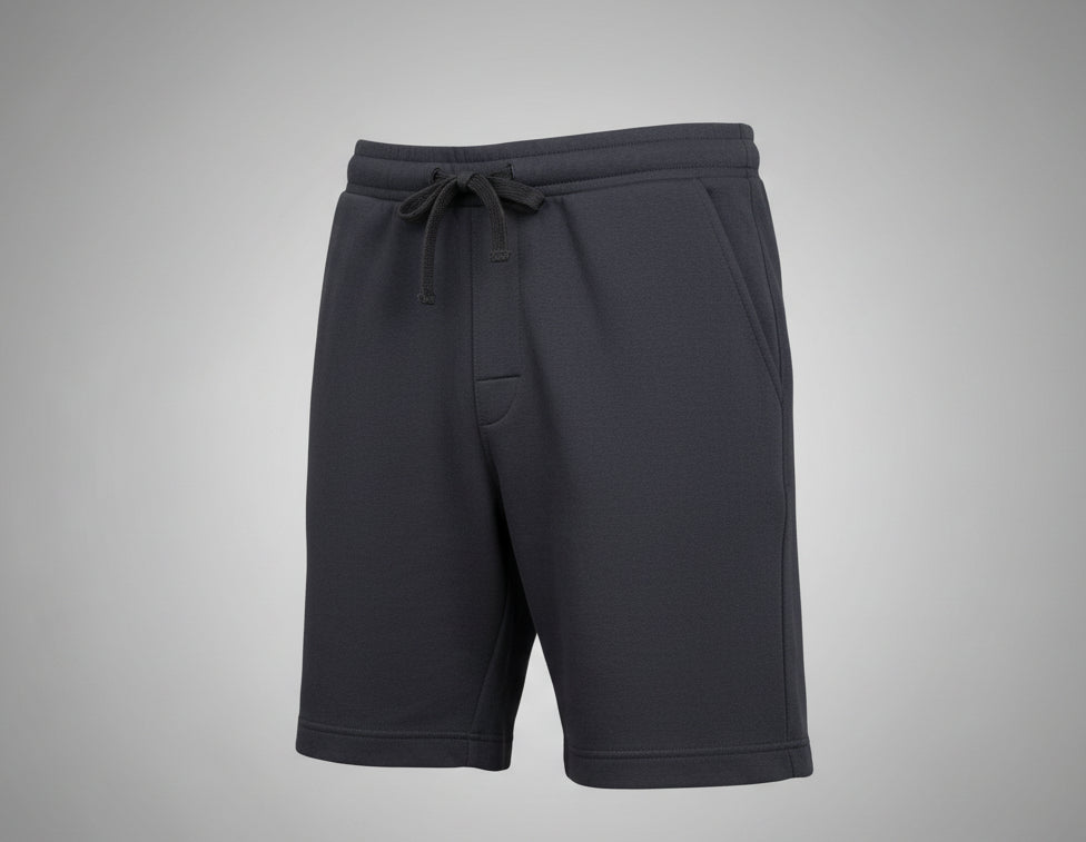 Boys Charcoal Casual Knit Shorts with Drawstring 2328