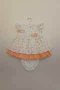 Baby Girls Floral Layered Party Dress Set with Bloomer 199