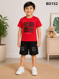 Signature Chain Emblem Boys T-Shirt & Shorts Set BO152