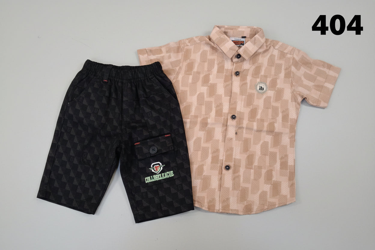 Kids Premium Printed Shirt & Pant Set 404
