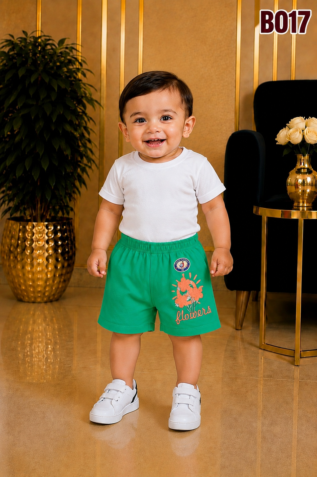 Premium Baby Floral Cotton Shorts-BO17